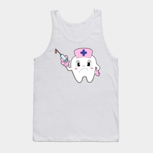 Teeth as Nurse with Syringe Tank Top